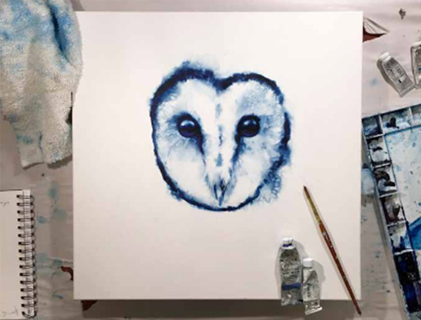 WATERCOLOUR ON CANVAS - Image 3